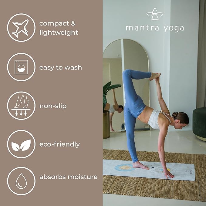Mantra Yoga Travel PRO 1.5mm - Foldable Fitness & Exercise Mat with Bag | Lightweight, Compact &