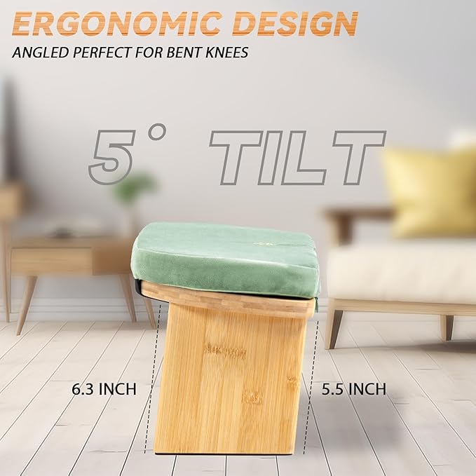Meditation Bench, Bamboo Meditation Stool, Folding Kneeling Meditation Bench, Seiza Prayer Bench