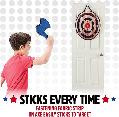 NSG Tomahawk Toss - Foam Axe Throwing Game for Kids - Two Lightweight Axes with Large Easy Stick