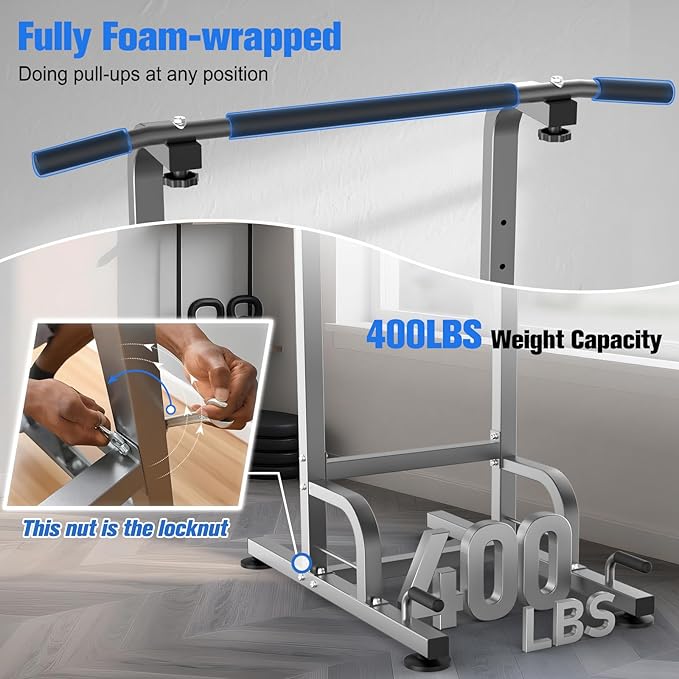 RELIFE REBUILD YOUR LIFE Power Tower Pull Up Bar Station Workout Dip Station for Home Gym Strength