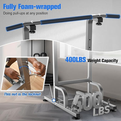 RELIFE REBUILD YOUR LIFE Power Tower Pull Up Bar Station Workout Dip Station for Home Gym Strength
