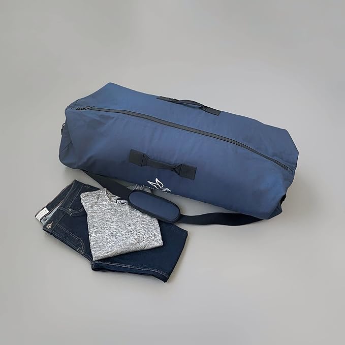 WHITEDUCK HOPLITE Heavy Duty Military Canvas Duffel Bag, Army Cargo Style, Foldable Tactical