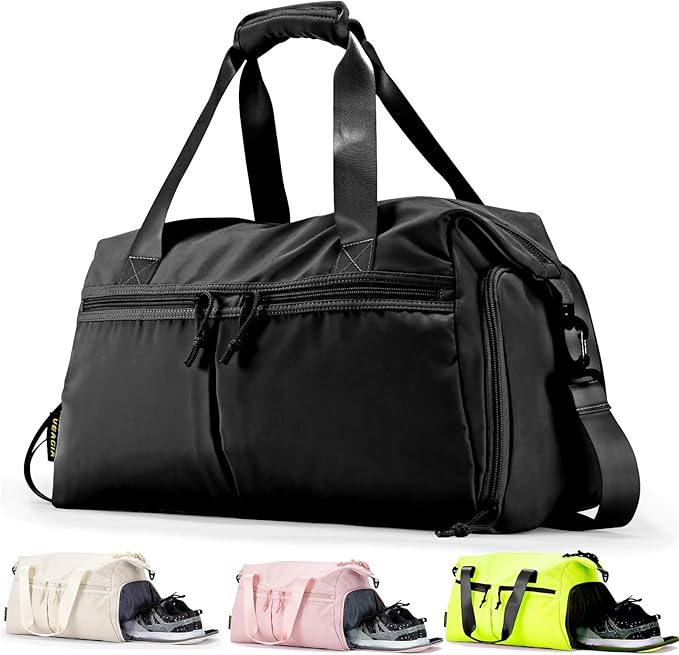 Weekender Duffel Bag with Shoe Compartment And Wet Pocket-Luggage Everyday Overnight Bag for Men