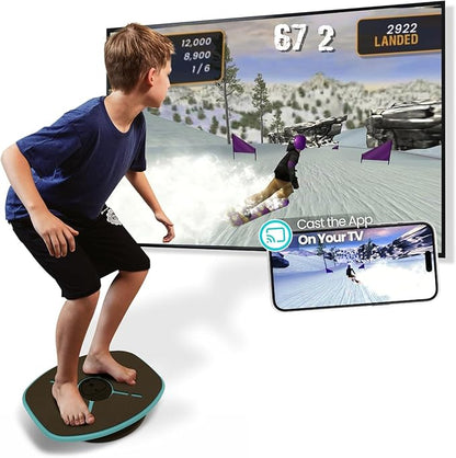 GoBalance Board - App-Enabled Balance Board. Smart Bluetooth Sensor, 12 FREE Interactive Games