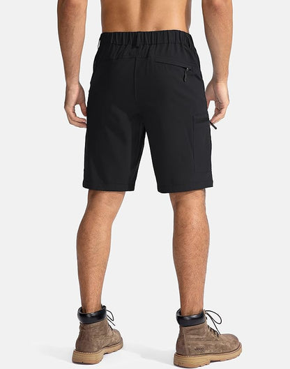 Pudolla Men's Hiking Cargo Shorts 9" Lightweight Outdoor Work Shorts for Men Travel Golf Camping
