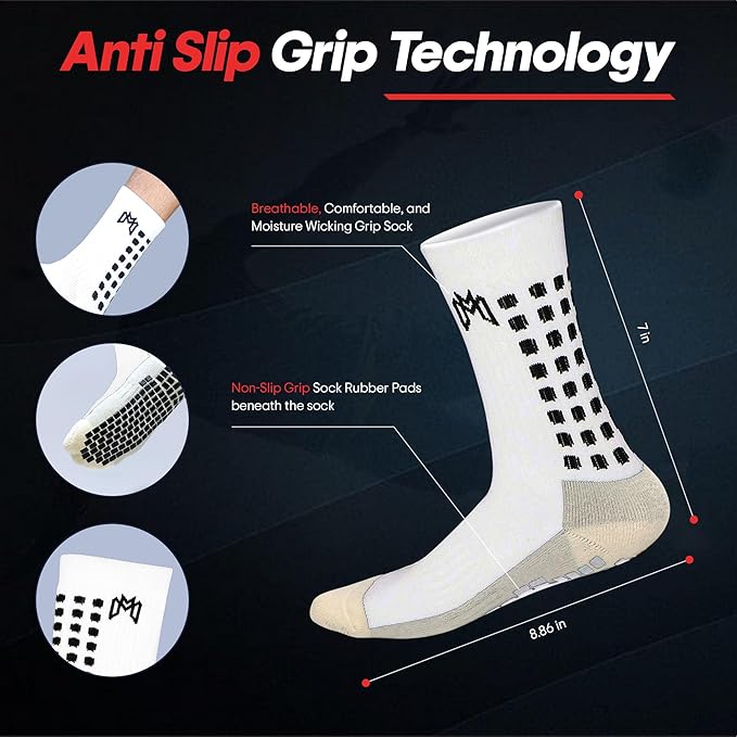 Soccer Grip Socks, Shin Guards, Pre Cut Sock Sleeves, and Guard Straps Bundle Pack - Essential