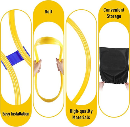 Shappy 50 Pcs Agility Rings with Storage Bags 15 Inch Agility Training Rings Hoop Exercise Ring