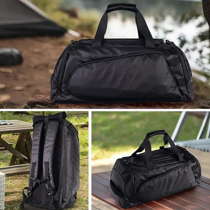 Duffle Bag for Travel, Carry on Gym Bag for Men, Waterproof Sport Bags with Shoe Compartment, 40L