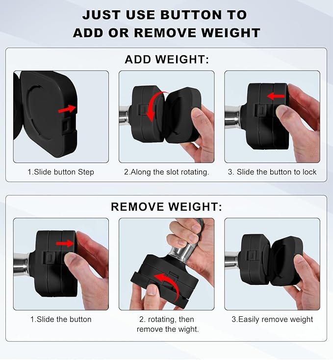 15LB 20LB 40LB 50LB Adjustable Dumbbell Set Free Weights Dumbbells Set for Women Men Hand Weights