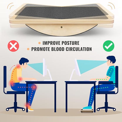 Balance Board Professional Wobble Board for Adults Anti-Slip 350LBS Balance Boards for Physical