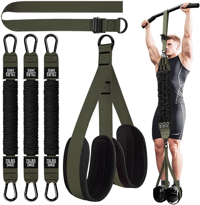 LEEKEY Resistance Bands, Exercise Bands with Handles,Pull Up Assist Bands - Bands for Working