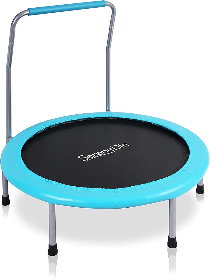 SereneLife 36/40" Foldable Mini Trampoline - Compact Fitness Trampoline for Kids Adults, Exercise