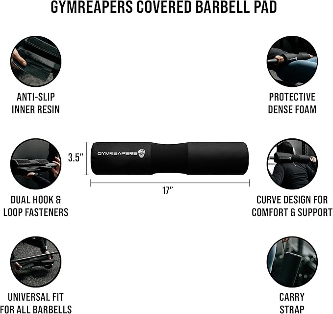 Gymreapers Barbell Squat Pad - Protective Bridge Pad For Hip Thrust, Squats, Lunges - Hip Support