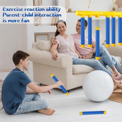 Reflex Challenge Game - Drop Sticks, Hand Eye Coordination, Reaction Training, 3 Adjustable Speeds