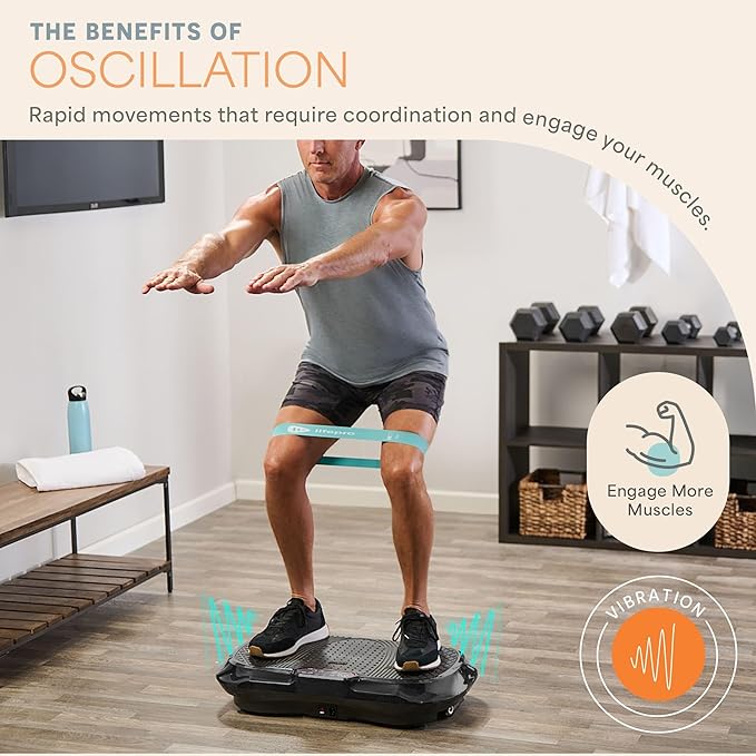 Lifepro Waver Vibration Plate Exercise Machine for Lymphatic Drainage, Muscle Activation, Full-Body
