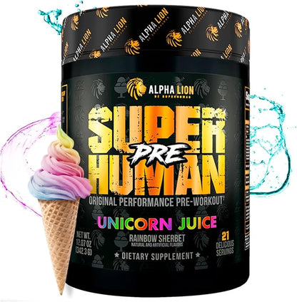 ALPHA LION Superhuman Pre Workout Powder, Beta Alanine, L-Taurine & Tri-Source Caffeine for