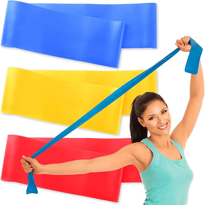 RMS Resistance Bands with Instruction Guide & Carry Bag - Latex Free Exercise Band for Working Out