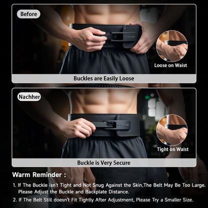 MANUEKLEAR 10mm Thick & 4inch Wide Weight Lifting Belt Lever, Lever Belt Weightlifting for Men and