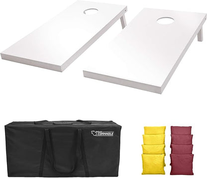 GoSports 4 ft x 2 ft Regulation Size Wooden Cornhole Boards Set - Includes Carrying Case and Over