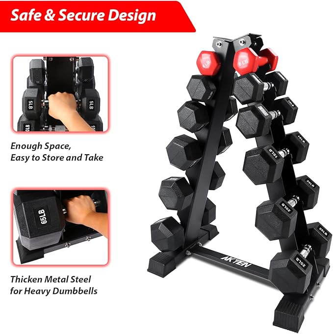 Dumbbell Rack Stand Only, Weight Rack for Dumbbells Compact A-Frame Home Gym Space Saver (480/800