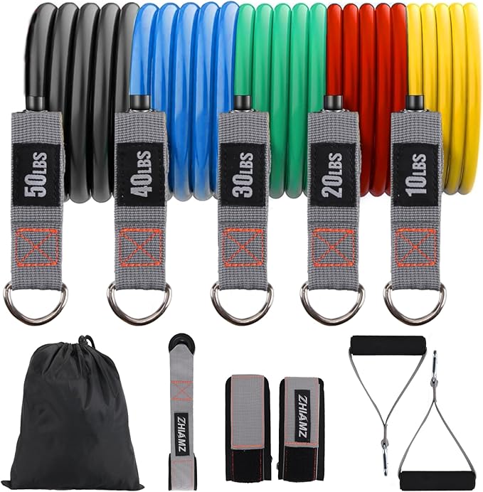Resistance Bands with Handles, Single Resistance Bands, Exercise Bands with Handles, for Resistance