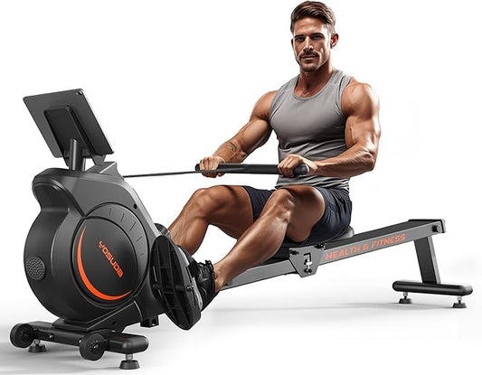 YOSUDA Magnetic/Water Rowing Machine for Home - Rower Machine Use with Bluetooth, App Supported