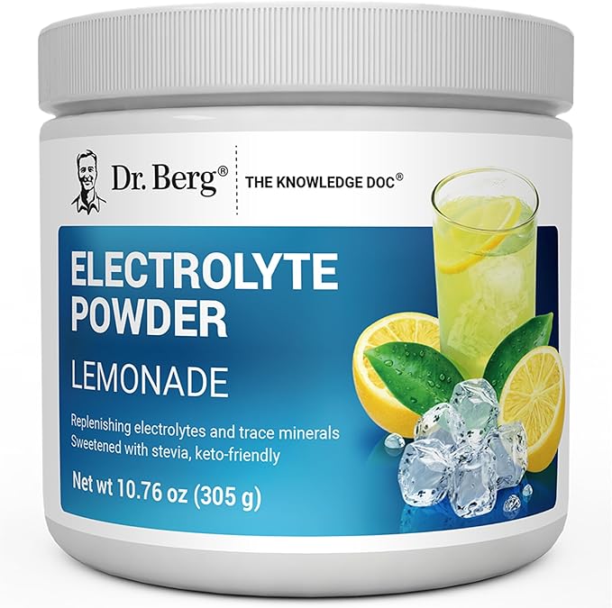 Dr. Berg Zero Sugar Hydration Keto Electrolyte Powder - Enhanced w/ 1000 mg of Potassium & Real