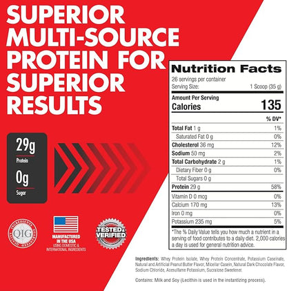 Max Muscle Maxpro Elite Whey Protein Powder | 30g Protein | 0g Sugar | 6.6g BCAAs | Micellar Casein