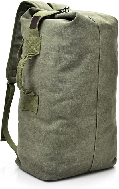 Large Capacity Travel Climbing Bag Tactical Military Duffel Bag Top Load Double Strap Canvas