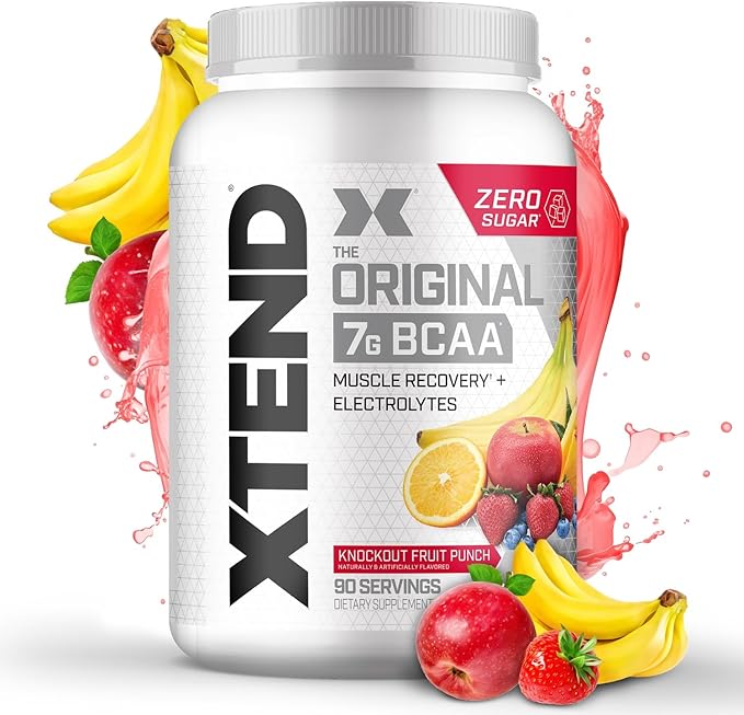 Original BCAA Powder Knockout Fruit Punch | Sugar Free Post Workout Muscle Recovery Drink with