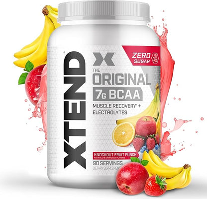 Original BCAA Powder Knockout Fruit Punch | Sugar Free Post Workout Muscle Recovery Drink with