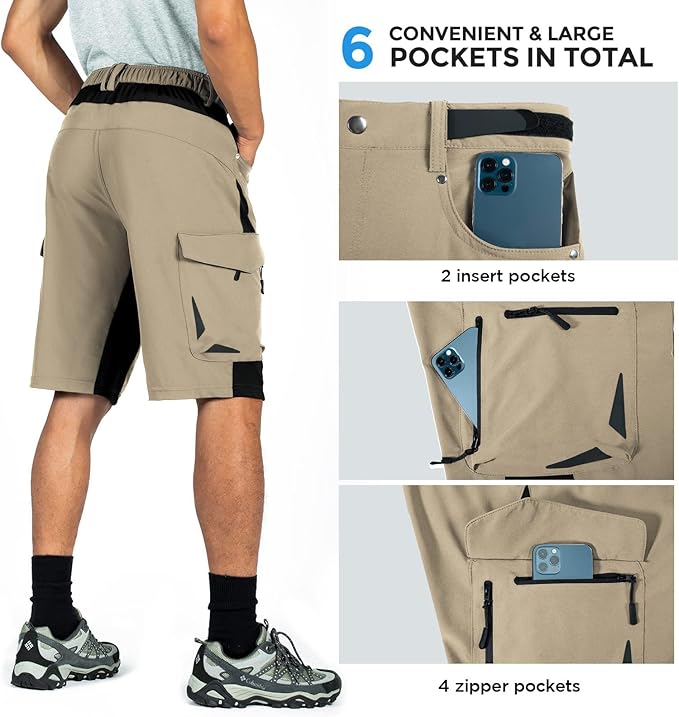XKTTAC Men's Outdoor Quick Dry Lightweight Stretchy Shorts for Hiking, Tactical, Camping, Travel