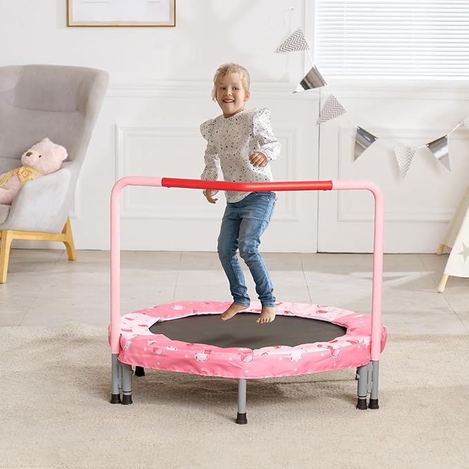 VEVOR 3FT Trampoline 36" Indoor/Outdoor for Toddlers, Foldable Mini Baby With Foam Handle