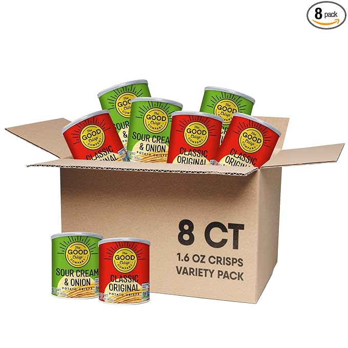 The Good Crisp Company, Good Crisps Minis (Variety Pack, 1.6 Ounce, Pack of 8) Contains: 4 Original
