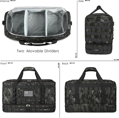 ETRONIK Travel Bag for Men Women, Gym Bag & Tactical Duffle Bags for Travel, Carry on with Toiletry