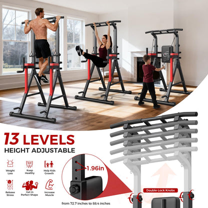 Power Tower Pull Up Bar Free Standing,Home Gym Strength Training Equipment