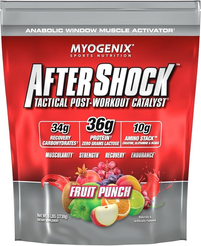 Myogenix Aftershock Post Workout ??Muscle Growth Whey Protein Powder ??Speeds Up Muscle Growth and