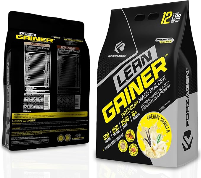 Forzagen Lean Gainer Premium Mass Builder | Mass Gainer Protein Powder for Men & Women (12 Lbs