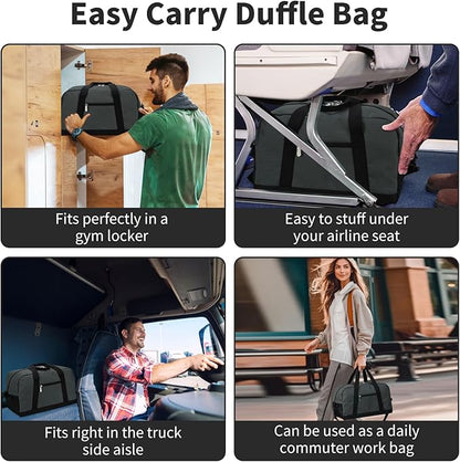 Small Gym Bag 14 inch lightweight Carry On Mini Duffel Bag for Travel Sport - Dark Grey