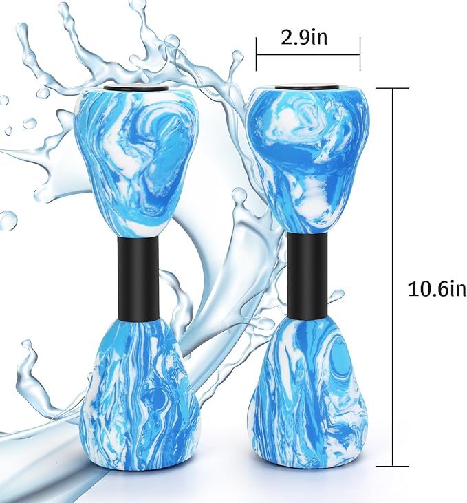 Camouflage Aquatic Dumbbells,2Pcs Foam Water Weights Aerobic Exercise Fitness Equipment Dumbbells