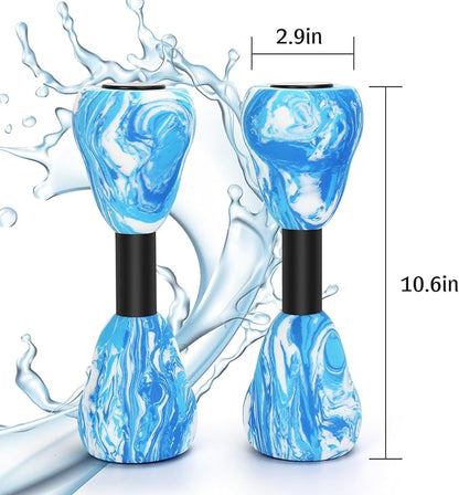Camouflage Aquatic Dumbbells,2Pcs Foam Water Weights Aerobic Exercise Fitness Equipment Dumbbells