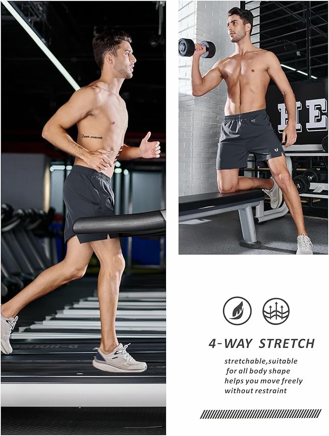 NORTHYARD Men's Running Athletic Shorts 5'' Workout Gym Tennis Short Quick Dry Lightweight Active