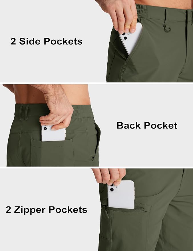 MAGCOMSEN Men's Hiking Cargo Shorts Quick Dry Lightweight 9" Golf Shorts Summer Casual Work Outdoor