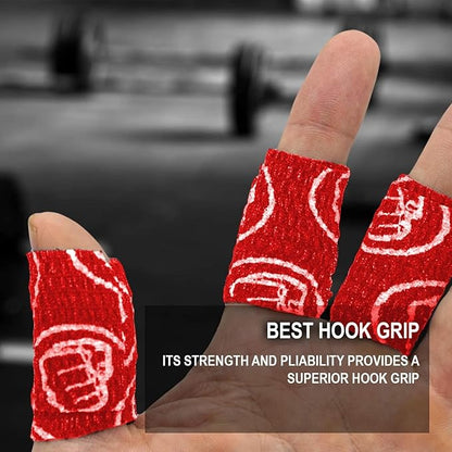 WOD Nation Flexible Hook-Grip Athletic Tape – Easy-Tear, Sweat-Proof Thumb & Finger Strips for