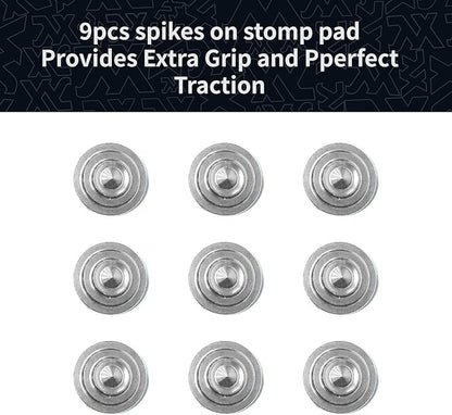 XCMAN 4 Layer-Cone Studs Dia 7.87 Inch Aluminum Snowboard Stomp Pad - 9pcs