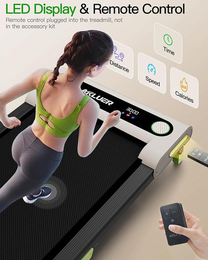 Walking Pad with Incline, Akluer Incline Treadmills for Home, 2.5 HP Under Desk Treadmill Small