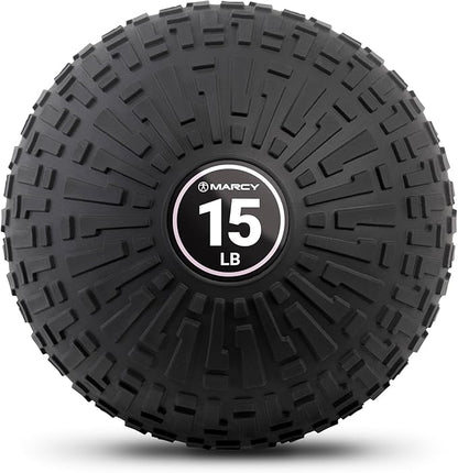 Marcy Slam Ball, 10–50 lbs Dead Weight, Non-Bounce, Sand-Filled Medicine Ball with Durable PVC