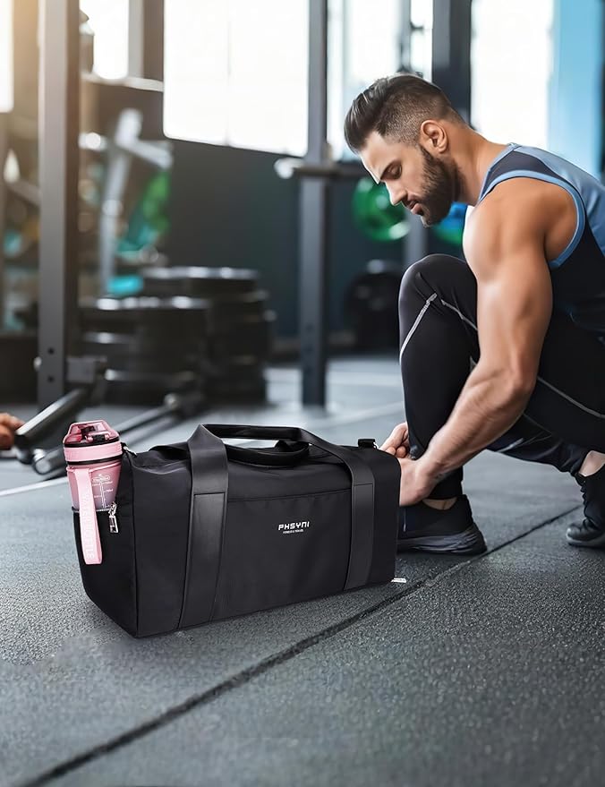 Gym Bag for Women with Shoe Compartment & Wet Pocket - Duffle Bag for Travel Sports Fitness Workout
