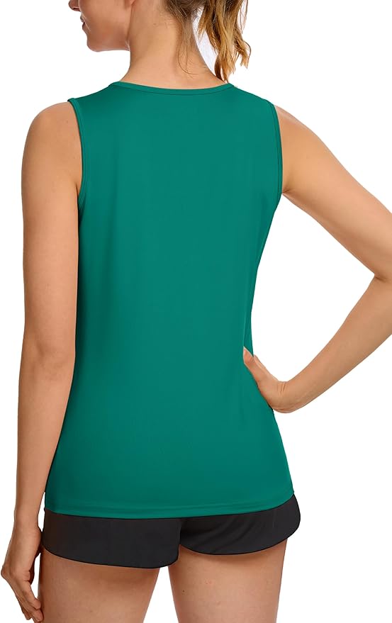 TACVASEN Women's UPF 80+ Workout Tank Top Sleeveless Quick Dry Sun Protection Hiking Athletic Gym