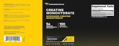 Primaforce Micronized Creatine Monohydrate Powder 500 Grams (1.1 Pounds)